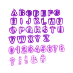 Alphabet / numbers / symbols - baking mold - 40 piecesBakeware