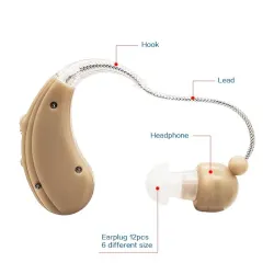Hearing aid - ear sound amplifier - with double charging port - USBHearing aid