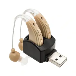 Hearing aid - ear sound amplifier - with double charging port - USBHearing aid