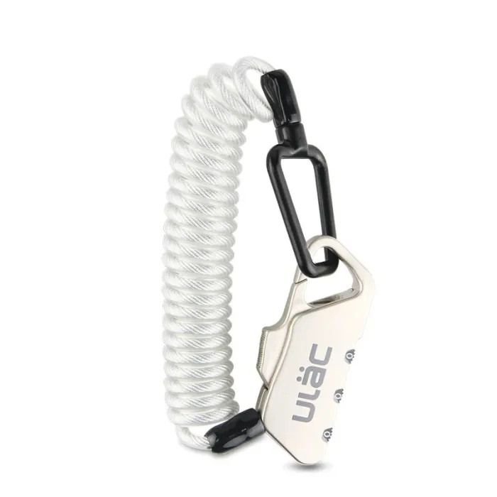 Mini bicycle lock - anti-theft - extendable rope - 3-digit combination - 1200mmBicycle