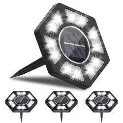 Solar garden light - ground lamp - waterproof - LED - hexagon shaped - driveway / lawnSolar lighting