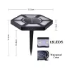 Solar garden light - ground lamp - waterproof - LED - hexagon shaped - driveway / lawnSolar lighting