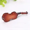 Mini wooden violin - musical instrument - miniature decoration - with stand / caseDecoration