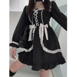 Japanese / gothic / lolita style - vintage mini dressDresses