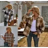 Vintage plaid shirt - with buttons - long sleeveBlouses & shirts