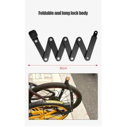 Bicycle anti theft lock - foldable - 4 digit passwordBicycle