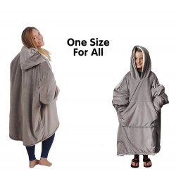 Warm velvet pajama - oversized - with pockets / hood - reversible - soft blanket - unisexHoodies & Jumpers