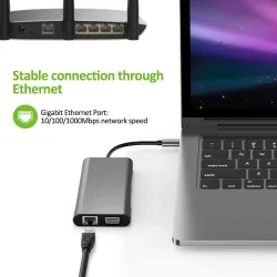 USB type-C - HUB type-C to HDMI 4K VGA adapter - RJ45 Lan Ethernet - SD - TF - 3.5mm jackHDMI switchers