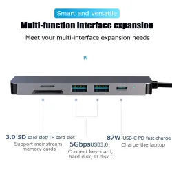 USB HUB-C HUB adapter - 6 in 1 USB-C to USB 3.0 HDMI - splitterHDMI switchers