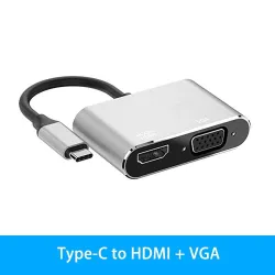 USB type-C - HUB type-C to HDMI 4K VGA adapter - RJ45 Lan Ethernet - SD - TF - 3.5mm jackHDMI switchers