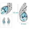 Austrian crystal feather / water drop - necklace / earring / bracelet - jewellery setNecklaces