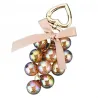 Crystal grapes - keychain with ribbon bowknotKeyrings