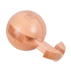 Wooden ball - lock puzzle - educational unlock toyWooden