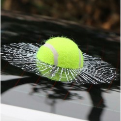 Tennis ball - cracked window - car stickerStickers