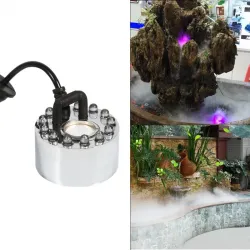 Ultrasonic fog maker - for water pond / fountain / air humidifier - color changing LED light - 24VHumidifiers