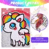 Diamond painting by numbers - deer / unicorn / owl - kids arts craftEducational