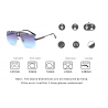 Vintage square sunglasses - rimless - UV400 - unisexSunglasses