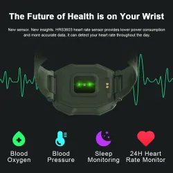 KOSPET ROCK - Smart Watch - Bluetooth - Android / IOS - waterproof - fitness tracker - blood pressure monitorSmart-Wear