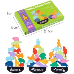 Wooden balance blocks - marine life / wild life / dinosaurs life - educational toyWooden