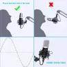 Podcast condenser microphone - professional PC streaming cardioid - kit - USB - 192kHZ/24bitMicrophones