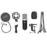 Podcast condenser microphone - professional PC streaming cardioid - kit - USB - 192kHZ/24bitMicrophones