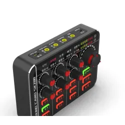 Microphone mixer - podcaster - digital - 12 sound audio effectMicrophones