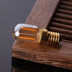Vintage LED bulb - Edison tube - T22 - 2200K - E12 / E14 - 1W - dimmable - amber glass - 5 piecesE14