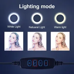LED selfie ring - fill light lamp - with tripod - for makeup / video / photos - dimmableTripods & stands