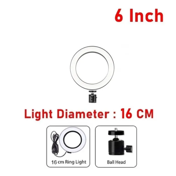 LED selfie ring - fill light lamp - with tripod - for makeup / video / photos - dimmableTripods & stands