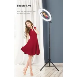 LED selfie ring - fill light lamp - with tripod - for makeup / video / photos - dimmableTripods & stands