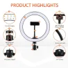 LED selfie ring - fill light lamp - with tripod - for makeup / video / photos - dimmableTripods & stands