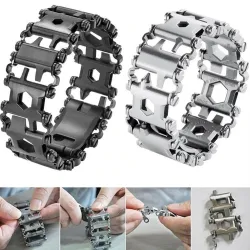 29 in 1 multi tool - stainless steel bracelet - screwdriver / bottle opener / allen wrenchBracelets