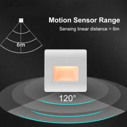 LED wall / stairs light - recessed lamp design - PIR motion sensor - AC85-265VWall lights
