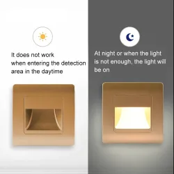 LED wall / stairs light - recessed lamp design - PIR motion sensor - AC85-265VWall lights