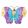 Elegant vintage brooch with crystal butterflyBrooches