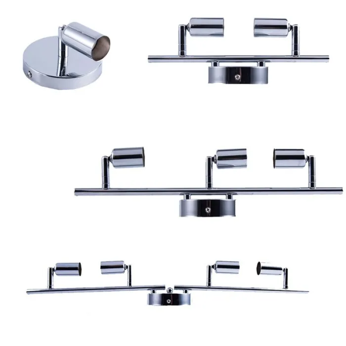 Ceiling / wall lamp - rotatable - 360 degree adjustable - GU10 base - stainless steelWall lights