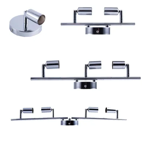 Ceiling / wall lamp - rotatable - 360 degree adjustable - GU10 base - stainless steelWall lights