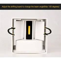Indoor / outdoor LED lamp - adjustable - IP65 waterproof - 12WWall lights