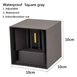 Indoor / outdoor LED lamp - adjustable - IP65 waterproof - 12WWall lights