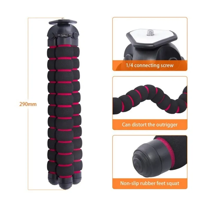 Mini tripod octopus - flexible spider legs - for camera / phone / GoPro / Canon / Nikon / Sony / DSLRHolders