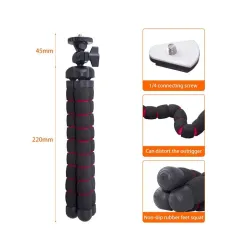 Mini tripod octopus - flexible spider legs - for camera / phone / GoPro / Canon / Nikon / Sony / DSLRHolders