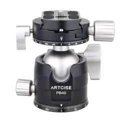 PB40 - tripod ball head - double panoramic - low profile - 360 degree rotatable - for DSLR camerasTripods & stands