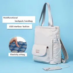 Stylish handbag - laptop backpack - with USB charging port - waterproofHandbags