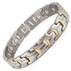 Fashionable magnetic health bracelet - titanium - radiation protectionBracelets