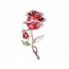 Luxurious brooch with double crystal roseBrooches