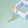 Elegant brooch with opal / crystal tulipBrooches