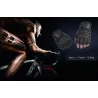 Black leather gloves - fitness / gym /cycling - half fingerGloves