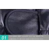 Black leather gloves - fitness / gym /cycling - half fingerGloves