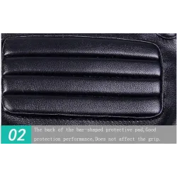Black leather gloves - fitness / gym /cycling - half fingerGloves