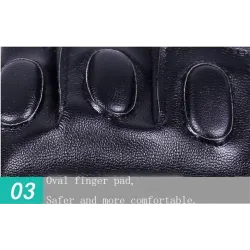 Black leather gloves - fitness / gym /cycling - half fingerGloves